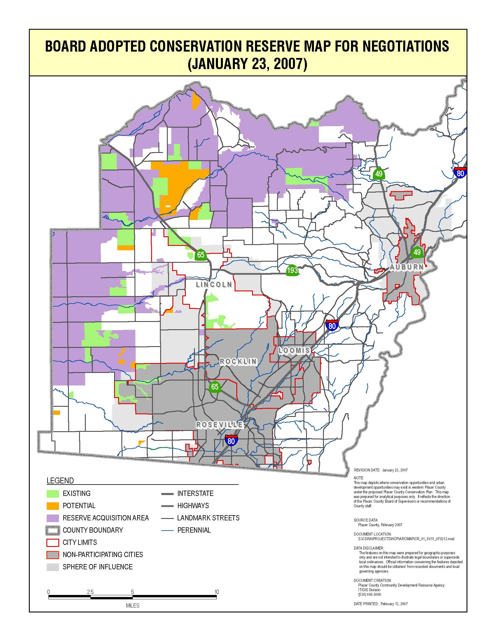 Placer County plan map